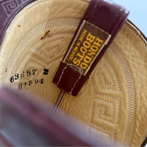 Women's Hondo Western leather cowgirl boots size 7-B - Picture 8 of 13